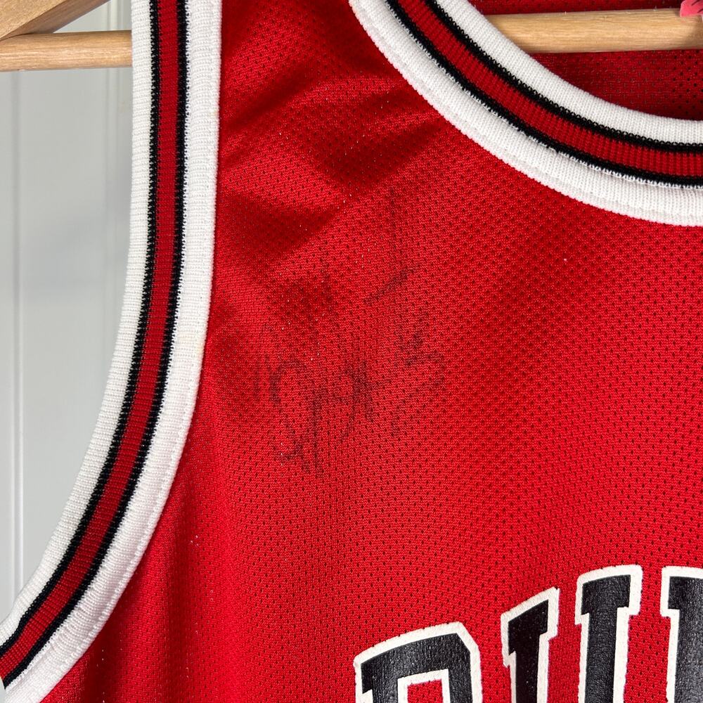Signed Dennis Rodman 90s Champion Chicago Bulls Youth L 14-16 Jersey - Picture 5 of 7
